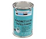 2 in 1 Magnetische Tafelfarbe, matt, magnetisch, extreme Haftkraft, allergikerfreundliche Wandfarbe für innen, ohne Konservierungsmittel schwarz, 1 Liter 3 Magnete/Lieferung