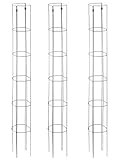 bellissa Legierter Stahl, 90400 – Tomatenturm – Rankhilfe für Tomaten und Gurken – Pflanzenstab Durchmesser 13 cm, Höhe 120 cm – 3er Set