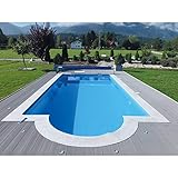 KWAD Styropor Pool All Inklusiv mit Römertreppe 700 x 350 x 150 cm blau