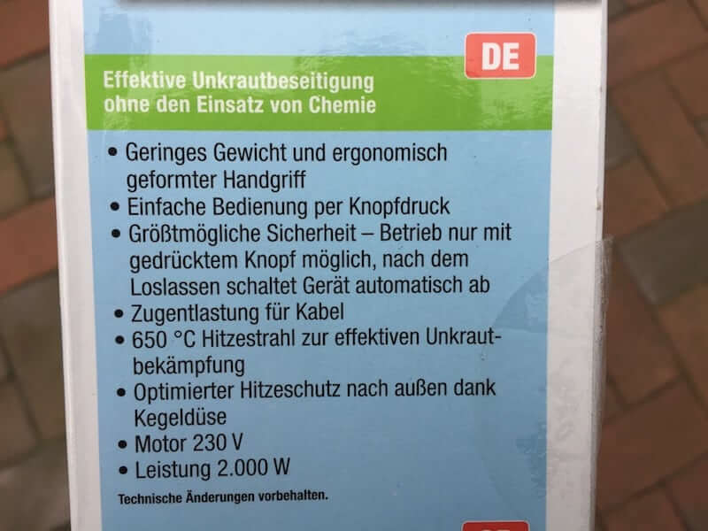 Gloria Unkrautbrenner Thermoflamm bio Electro