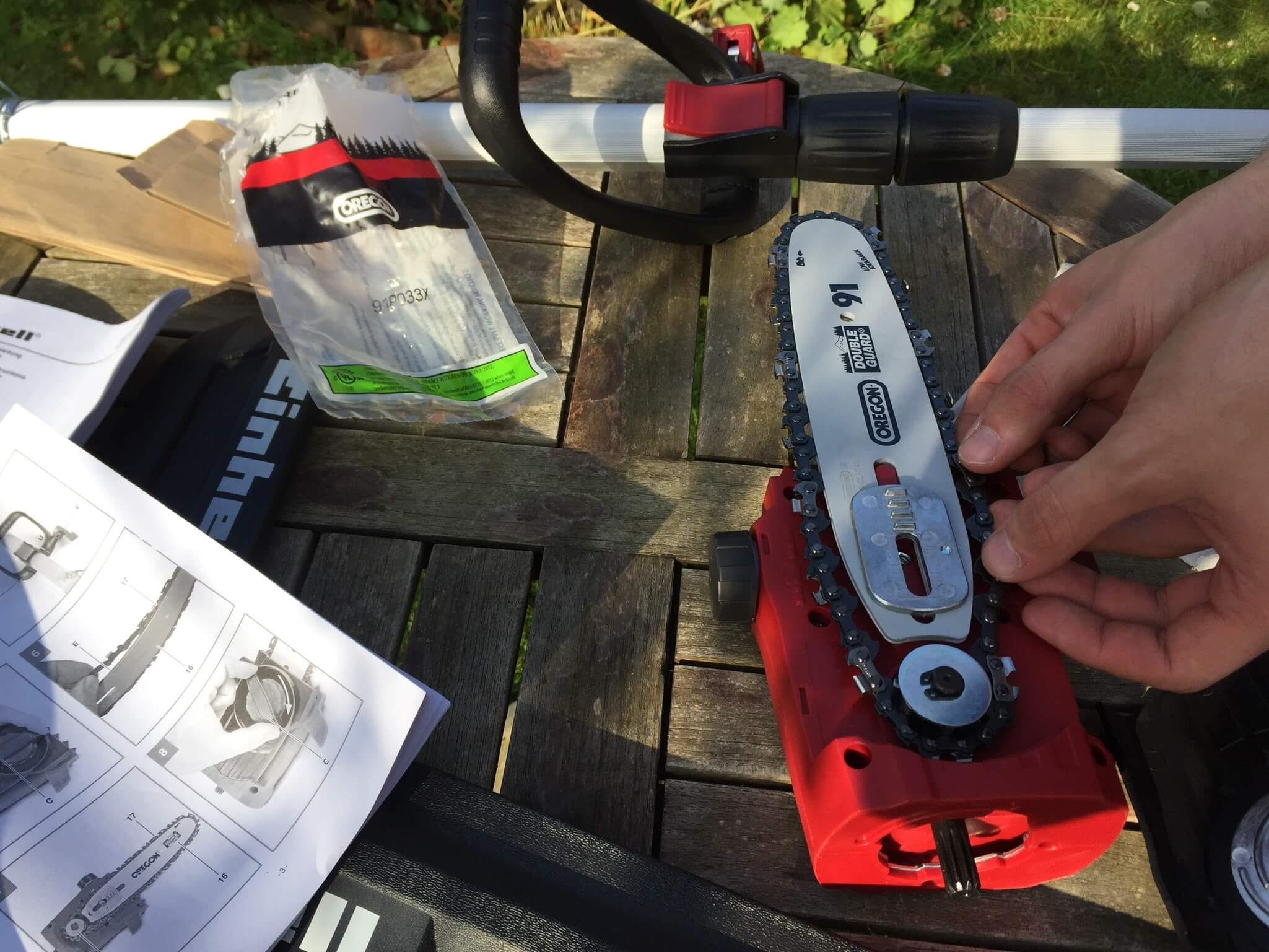 Einhell Akku Hochentaster und Heckenschere GE-HC 18 Li T Set