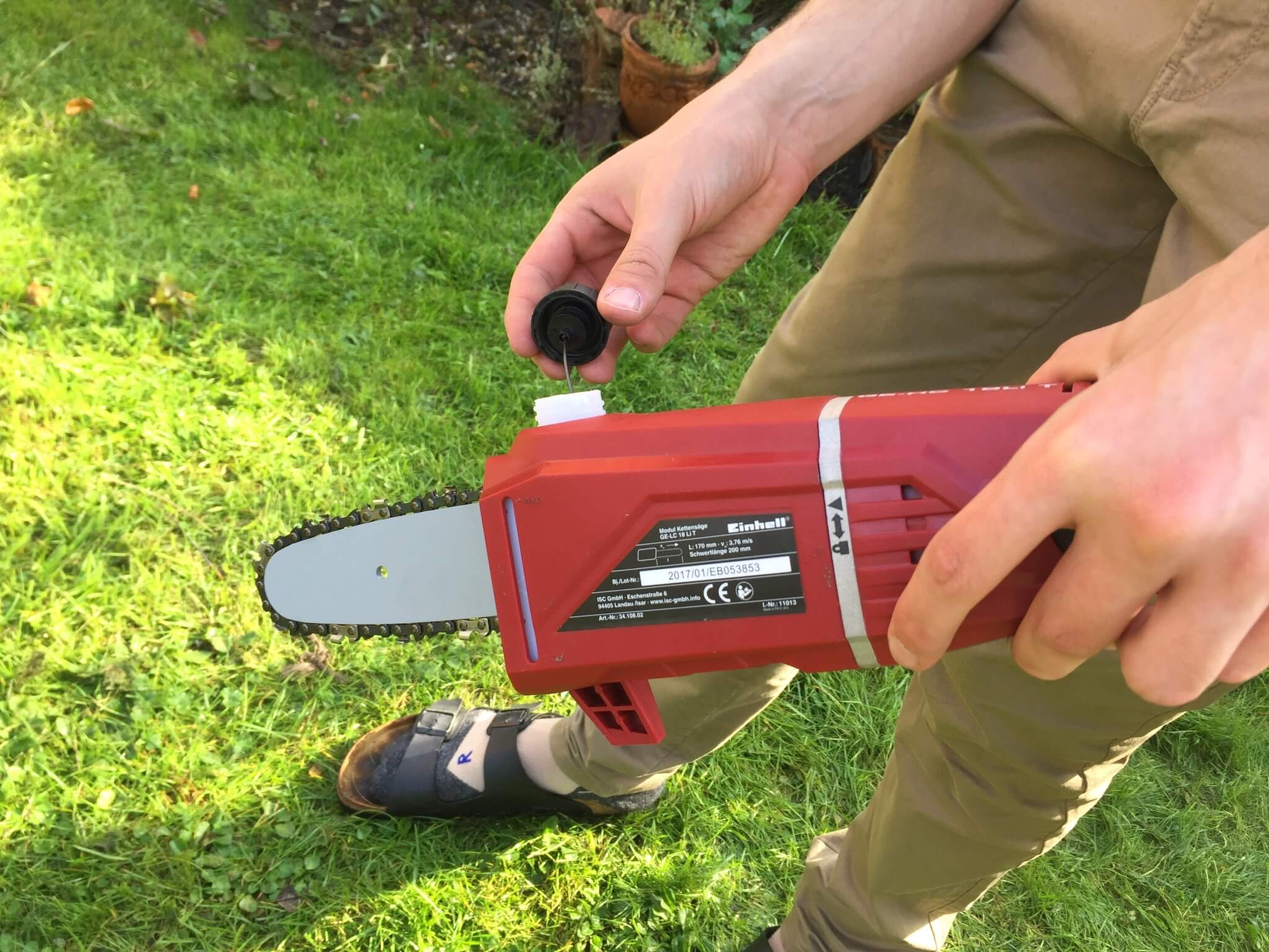 Einhell Akku Hochentaster und Heckenschere GE-HC 18 Li T Set