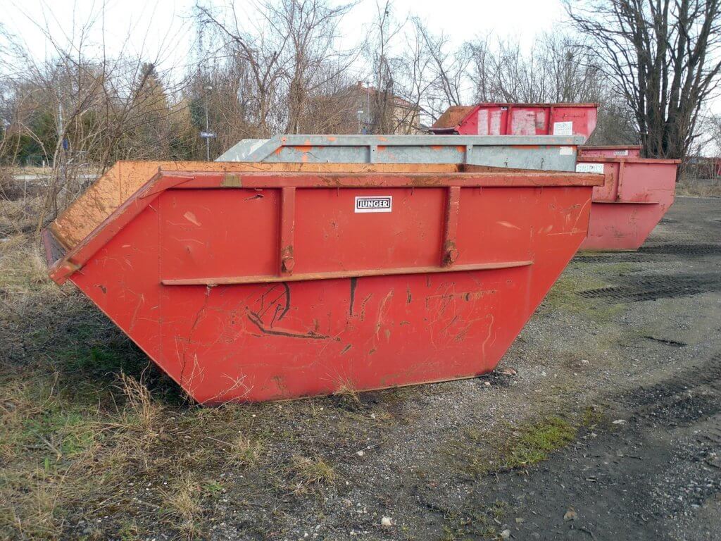 Bauschutt Container für die Entsorgung