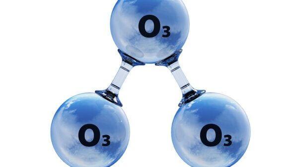 Schematische Darstellung des Ozonmoleküls | Foto: tussiksmail.gmail.com / Depositphotos.com